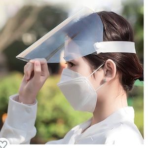 Transparent anti-saliva face shield